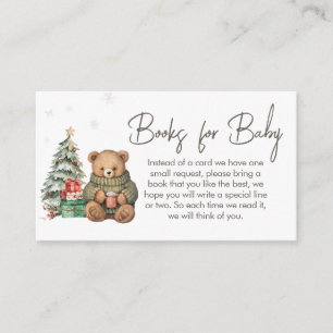 Winter Teddy Bear Baby Showbücher für Baby Begleitkarte