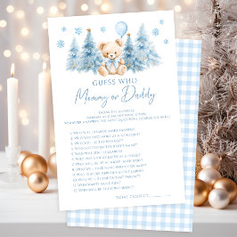 Winter Teddy Bear Balloon Baby Mommy oder Daddy Ga
