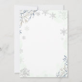 Winter Teddy Bear Gender Neutral Baby Dusche Einladung (Rückseite)