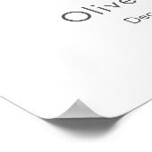 Winter Teddy Bear Snowman Baby Shower Welcome Poster (Ecke)