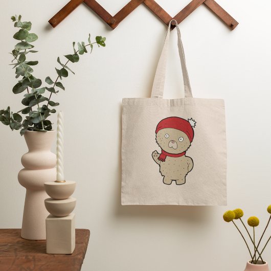 Winter Teddy Bear Tote Bag Tragetasche