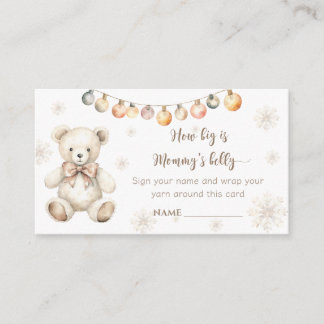 Winter-Teddybär, wie dick ist Mamas Bauch Begleitkarte