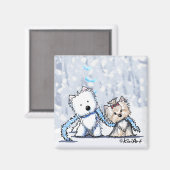 Winter Terriers Magnet (Vorderseite/Rückseite)