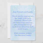 Winter Thank You Card, Minimalist Snowflake Thank Dankeskarte (Rückseite)