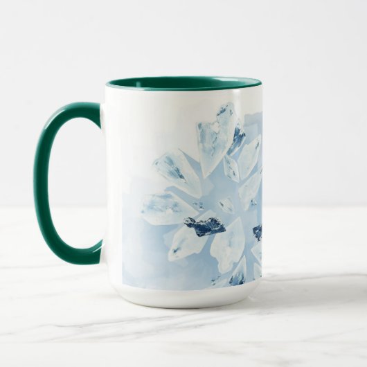 Winter Thaw Blue Icicle Personalized Tasse (Links)