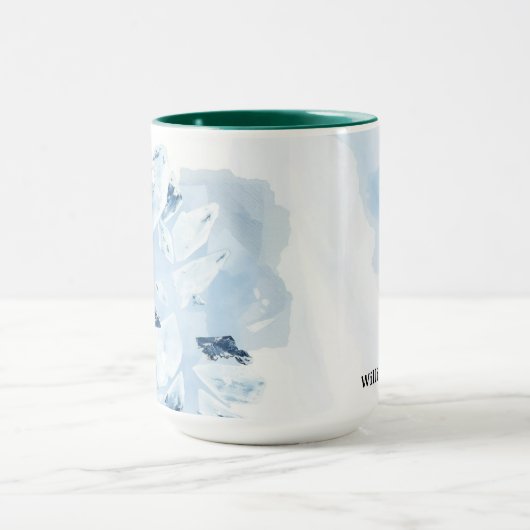 Winter Thaw Blue Icicle Personalized Tasse (Zentrum)