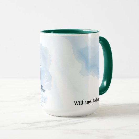 Winter Thaw Blue Icicle Personalized Tasse (VorderseiteRechts)