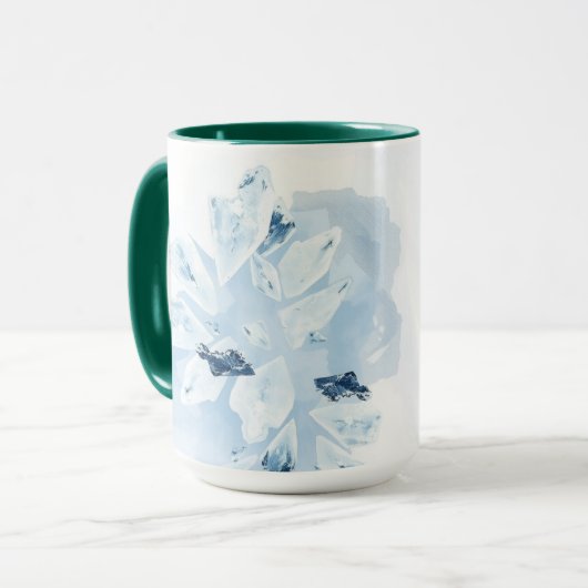 Winter Thaw Blue Icicle Personalized Tasse (Vorderseite Links)
