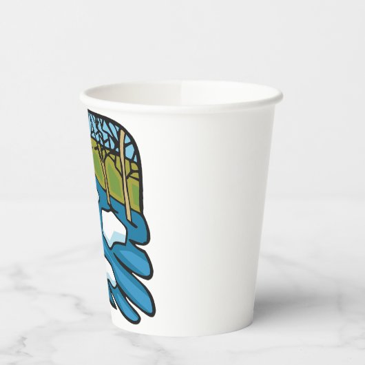 Winter Thaw River with Ice Floes Pappbecher (Links)