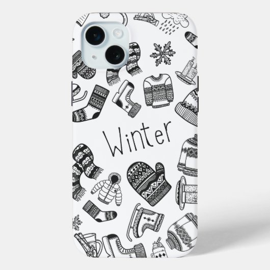 Winter Thema Kontur iPhone / iPad Gehäuse Case-Mate iPhone Hülle (Rückseite)