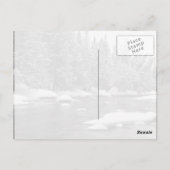 Winter Thema, Schwarz und Weiß schöne Frozen Ri Postkarte (Rückseite)