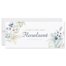 Winter Theme Floral Geschenkgutschein