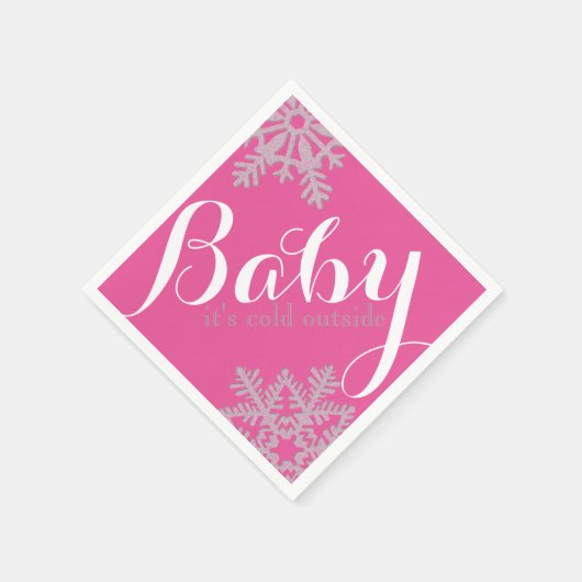 Winter Theme Napkins Serviette (Ecke)