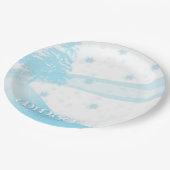 Winter Theme Paper Plate Pappteller (Schrägansicht)