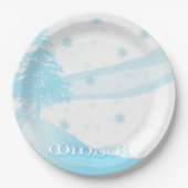 Winter Theme Paper Plate Pappteller (Vorderseite)