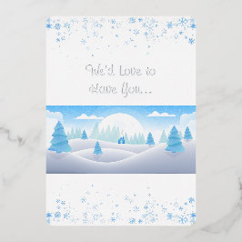 Winter Theme Weihnachtsfeiertag Folieneinladung