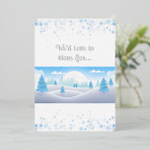 Winter Theme Weihnachtsfeiertag Folieneinladung (Stehend vorne)