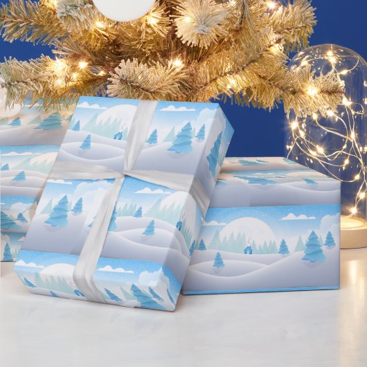 Winter Themed Frohe Weihnachten Geschenkpapier (Feiertage)