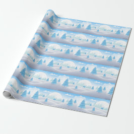 Winter Themed Frohe Weihnachten Geschenkpapier