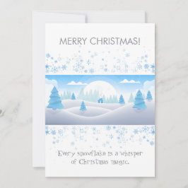 Winter Themed Frohe Weihnachts Flat Holiday Card Feiertagskarte