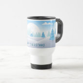 Winter Themed Frohe Weihnachtsreise Mug Reisebecher (VorderseiteRechts)
