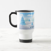 Winter Themed Frohe Weihnachtsreise Mug Reisebecher (Links)