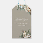 Winter Themed Hochzeit Geschenkanhänger (Rückseite)