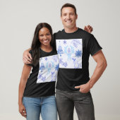 Winter Themed Patches Light Blue T-Shirt (Unisex)