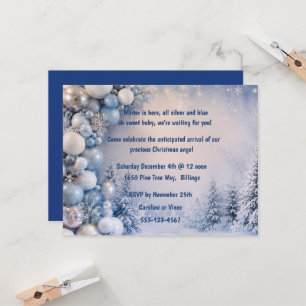Winter-Themen-Baby-Shower-Digital-Download Einladung