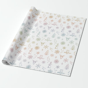 Winter Things Geschenkpapier - Schnee Regenbogen S