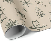 Winter Things Wrapping Paper - Dove + Pine Geschenkpapier (Rolleneckpunkt)