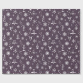 Winter Things Wrapping Paper - Fig + Schnee Geschenkpapier (Flach)