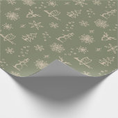 Winter Things Wrapping Paper - Größe + Taube Geschenkpapier (Ecke)