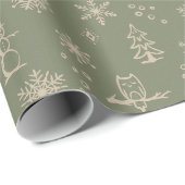 Winter Things Wrapping Paper - Größe + Taube Geschenkpapier (Rolleneckpunkt)
