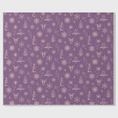 Winter Things Wrapping Paper - Pflaume + Rose Geschenkpapier (Flach)