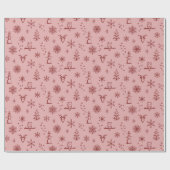 Winter Things Wrapping Paper - Rose + Ruby Geschenkpapier (Flach)