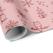 Winter Things Wrapping Paper - Rose + Ruby Geschenkpapier (Rolleneckpunkt)