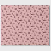 Winter Things Wrapping Paper - Rose + Wein Geschenkpapier (Flach)