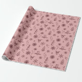 Winter Things Wrapping Paper - Rose + Wein Geschenkpapier (Ungerollt)
