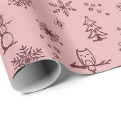 Winter Things Wrapping Paper - Rose + Wein Geschenkpapier (Rolleneckpunkt)