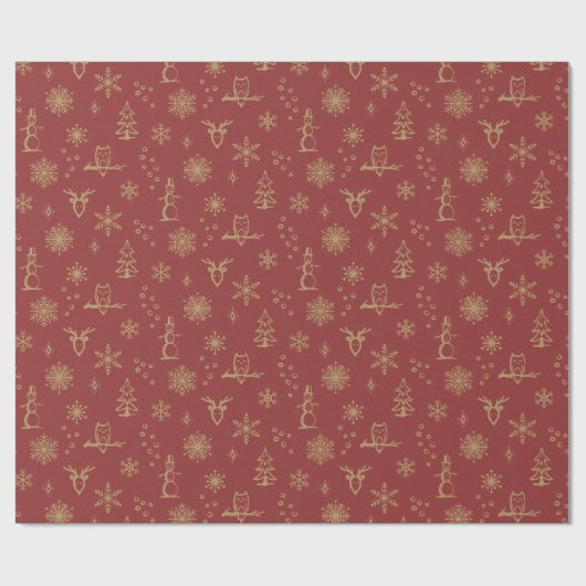 Winter Things Wrapping Paper - Ruby + Fawn Geschenkpapier (Flach)