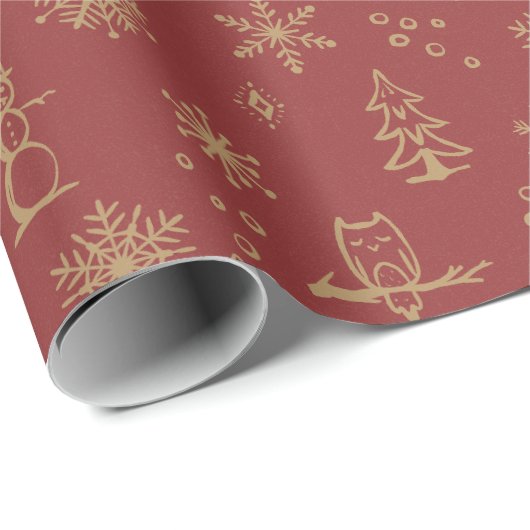 Winter Things Wrapping Paper - Ruby + Fawn Geschenkpapier (Rolleneckpunkt)