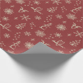 Winter Things Wrapping Paper - Ruby + Taube Geschenkpapier (Ecke)