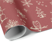 Winter Things Wrapping Paper - Ruby + Taube Geschenkpapier (Rolleneckpunkt)