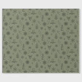 Winter Things Wrapping Paper - Sage + Pine Geschenkpapier (Flach)