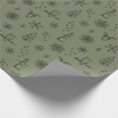 Winter Things Wrapping Paper - Sage + Pine Geschenkpapier (Ecke)