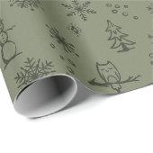 Winter Things Wrapping Paper - Sage + Pine Geschenkpapier (Rolleneckpunkt)