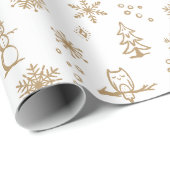 Winter Things Wrapping Paper - Schnee + Fawn Geschenkpapier (Rolleneckpunkt)