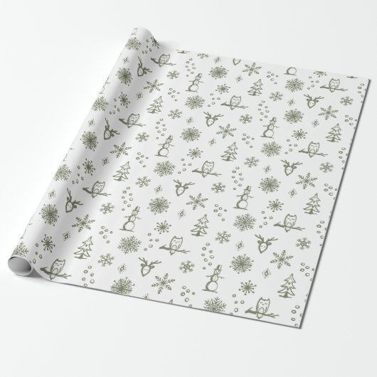 Winter Things Wrapping Paper - Schnee + Größe Geschenkpapier (Ungerollt)