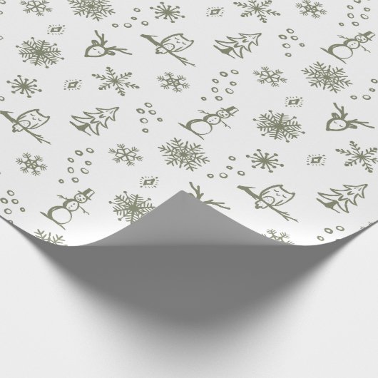 Winter Things Wrapping Paper - Schnee + Größe Geschenkpapier (Ecke)